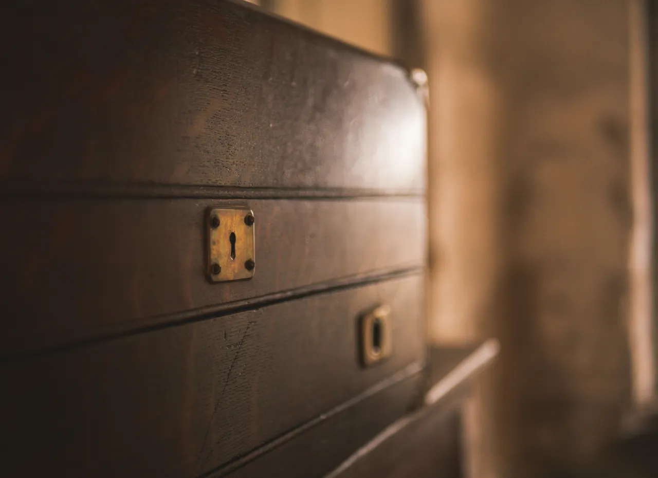 Vintage carved oak dresser